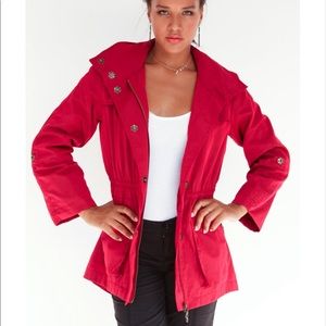 NWT Anorak crinkle nylon anorak Red